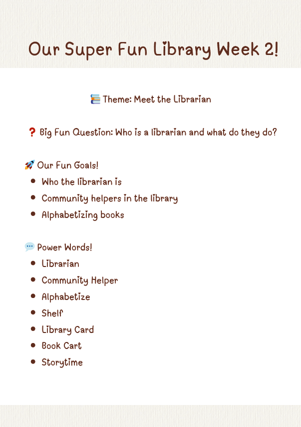 The Magic of Libraries – Week 2 | Ages 3–5