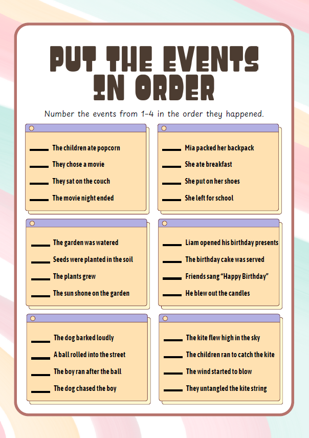 Story Sequencing & Retelling | 3rd–4th Grade