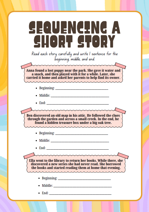 Story Sequencing & Retelling | 5th–6th Grade