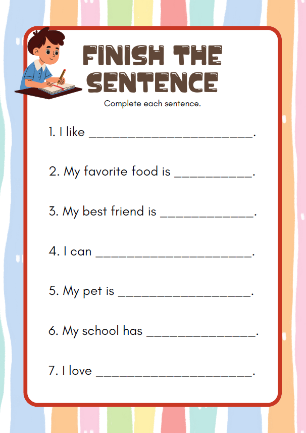 Writing Simple Sentences | Grades 1–3