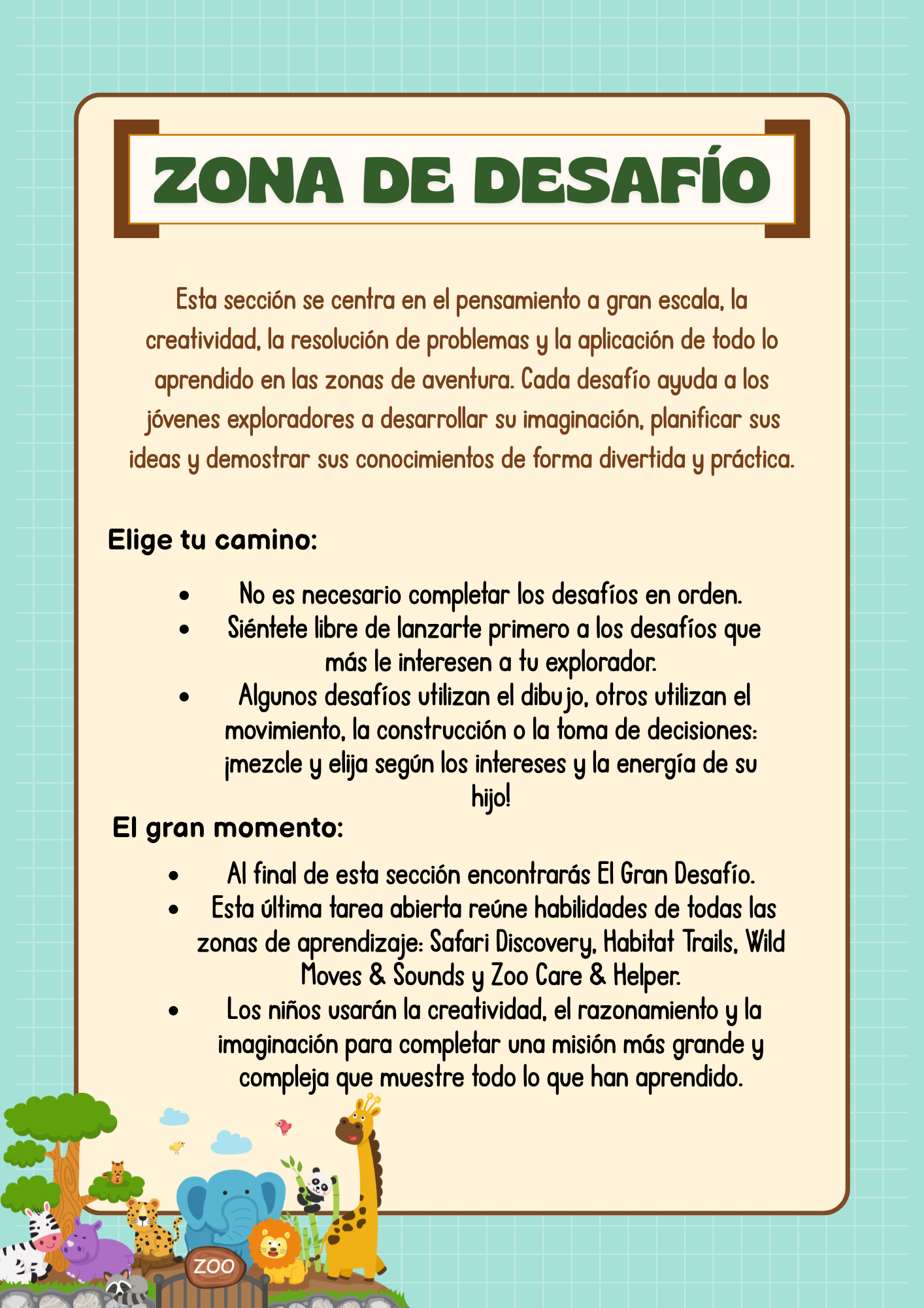 Serie de Aprendizaje de Aventuras en el Zoológico